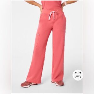 Figs Isabel Pulmonary Pink Wide Leg Scrub Pant